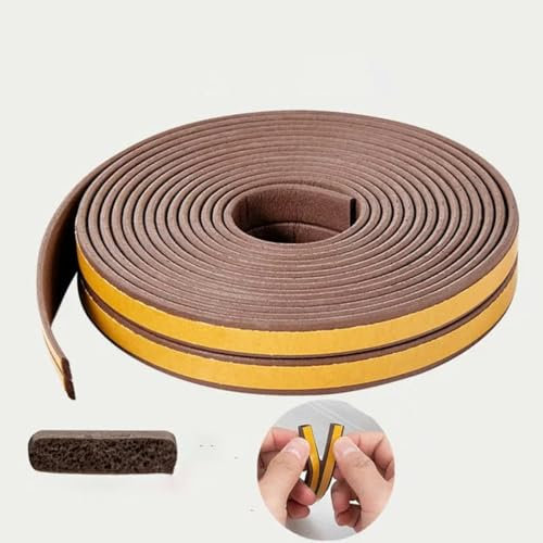 Bande d'étanchéité en mousse de caoutchouc ruban adhésif anti-collision auto-adhésif insonorisé coupe-vent porte fenêtre bande d'étanchéité dédiée-type I marron-5M