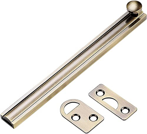 Serratura for porta scorrevole, Catenaccio for serratura for porta, Serratura for porta scorrevole con finitura spazzolata, Catenaccio a cilindro in ottone massiccio fuso for armadi, finestre, recinzi