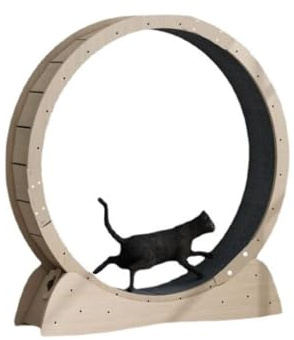 YGDYFDC Cat Wheel Laufband for Katzen, wellenlos, mehrschichtiges Massivholzbrett, Laufrolle, Fitness-Katzenspielzeug for Zuhause und drinnen Katzenlaufrad(120cm)