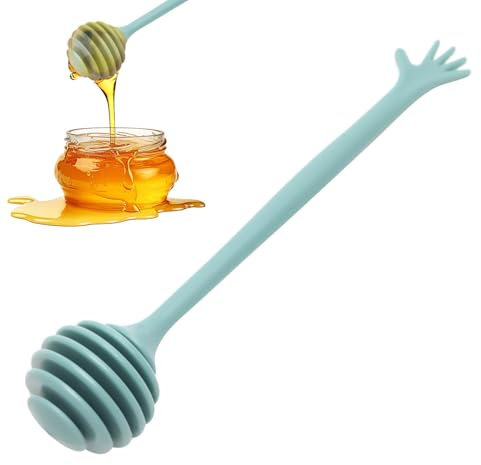 Mescolatore per miele, in legno, cucchiaio per miele, strumento ideale per mescolare il miele in acqua, tè al latte o spalmare marmellata su pane tostato, con design a U facile