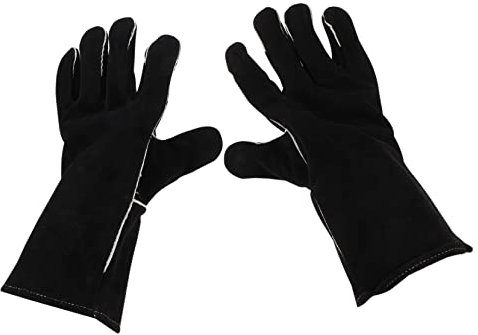 Gatuida Ofenhandschuh Hitzebeständige Handschuhe Küchenhandschuh BBQ Grilling Grove Rindsleder Verdickt Robust Backen Werkzeug Outdoor Camping