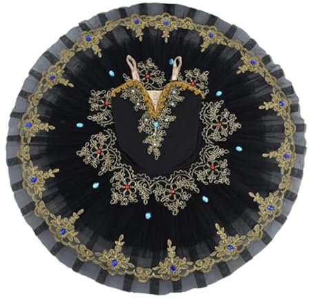 Professionelles Ballett-Tutu-Kleid für Kinder, Mädchen, Schwanensee-Tanz, Ballett-Ballerina-Rock, Prinzessinnenkleid, Performance-Tanzshow-Kostüme, Übungskleidung （170 cm）