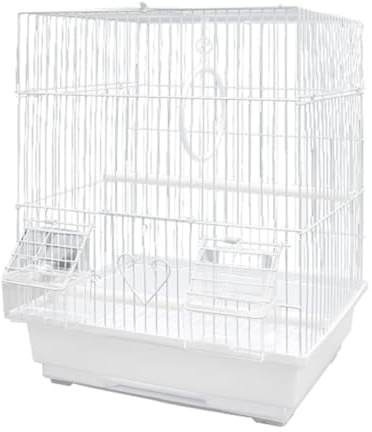 Fågelbur Undulat Papegojbur Metallfågelbur Med Botten Plastbricka Fågelflygburar För Parakiter Lovebirds Fågelvolier Djurbur