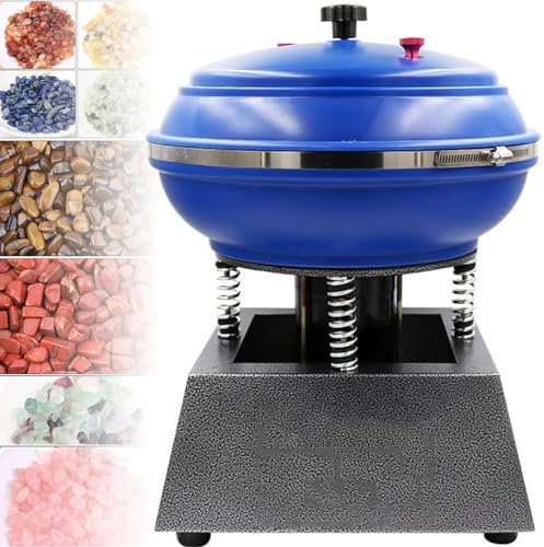 polisseuse de banc 220V 120W, mini bijoux polissage de roches polissage, machine polissage vibration Polisseuse électrique pour Polir Pierre Roche Fer Bijoutier Bijouterie