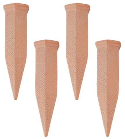 Xiixuuj Self Watering Spikes | Auto Plant Waterer Outdoor | Automatic Irrigation System Terracotta Slow Release Dripper for Gardening Houseplants Greenhouse Grass Flower Beds