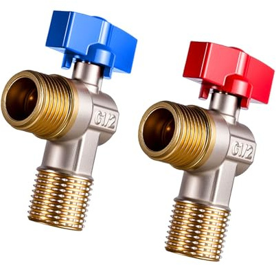 Ottone 1/2 pollici angolo di curva arresto valvole bagno correnti alte caldo/freddo Spegnimento flussi d'acqua controllore rotazione stop