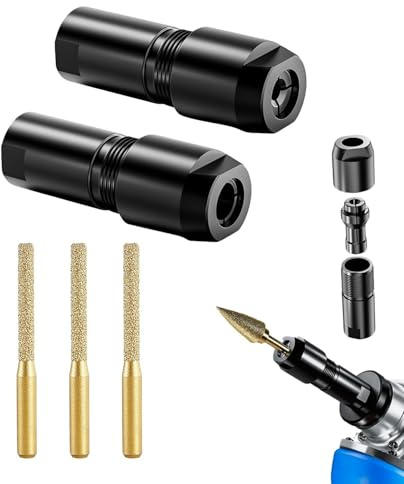 Adapter für Winkelschleifer auf Geradschleifer, kompatibel mit Modellen der Serie 100, geeignet für den Einsatz mit verschiedenen Schleif- und Polieraufsätzen (schwarz)