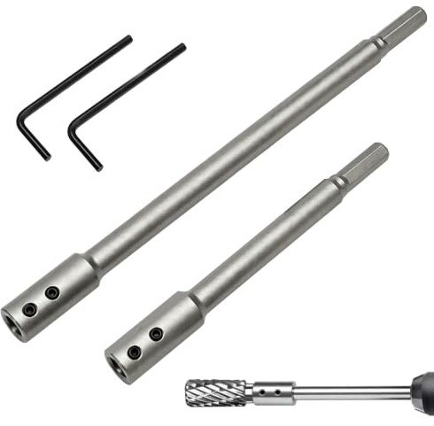Dagran 2Stk 169mm+254mm Bohrer Verlängerung Set Extra Lang Verlängerung | für Forstnerbohrer mit 3/8 Schaft Bohrern,10.5mm Aufnahme Verlängerungsschaft für tiefe Lochfräsungen&Durchbrüche Kompatibel