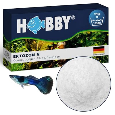 HOBBY Aquaristik Ektozon N I 125 g I Arzneimittel für Fische gegen Pilze und Bakterien I effektive Behandlung für gesunde Aquarienbewohner I Pflegemittel für Süß- und Meerwasserfische