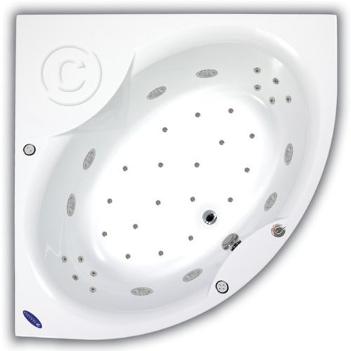 Pegasus Whirlpool Bath with 6 Chromotherapy Light Jets & Spa, Hebe 1500x1500mm