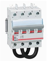 Legrand 414226 Interrupteur-sectionneur Modulaire à Manette Courant Continu 800V= pour Application Photovoltaïque, 63A, 4 Modules