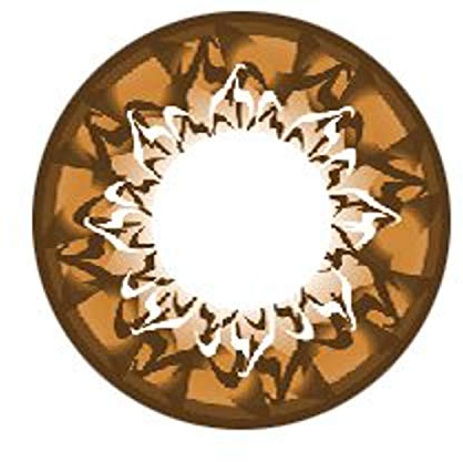 Matlens - GEOLICA Farbige Kontaktlinsen mit Stärke braun GEO Royal Cafe Mimi Big eyes WPM-600 circle lens 2 Linsen 1 Kontaktlinsenbehälter 1 Pflegemittel 50ml