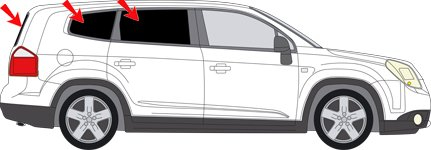 Solarplexius Auto-Sonnenschutz Scheiben-Tönung passgenau für Chevrolet Orlando ab 2010 Komplettsatz Keine Folie