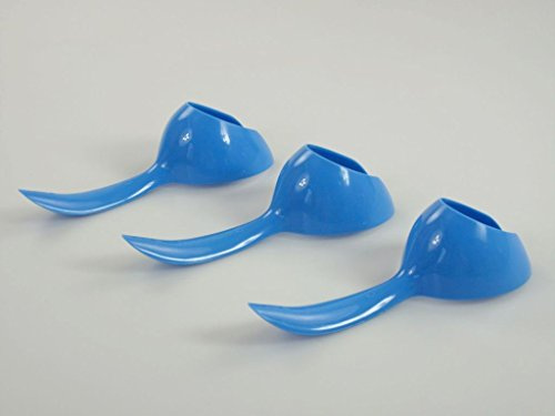TUPPERWARE kökshjälp sked äggsked (3) blå ägghållare äggsked P 22594