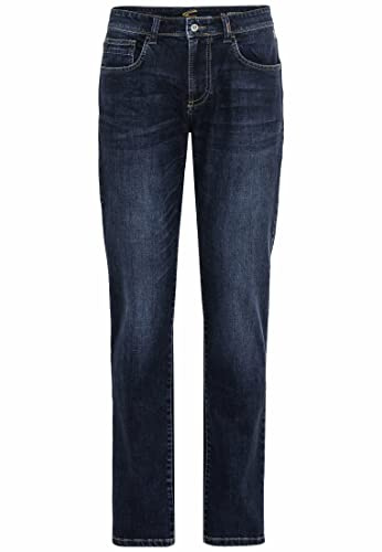 camel active Herr Relaxed Fit 5-ficksjeans av bomull, blå, 38W x 36L