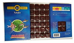 Neu!!!Sahawa ® blau Fischfutter, Frostfutter,5X 100g Blister Tubifex