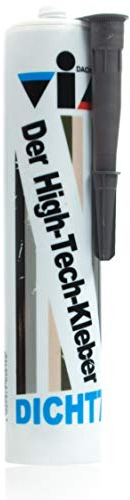 DICHT 7 Universal High-Tech Kleber á 310 ml/Kartusche in schwarz - Klebstoff & Dichtstoff für Metall, Glas, Kunststoff, Holz, Stein, Naturstein, Beton, Ziegel & Keramik - Haftstarker Spezialkleber