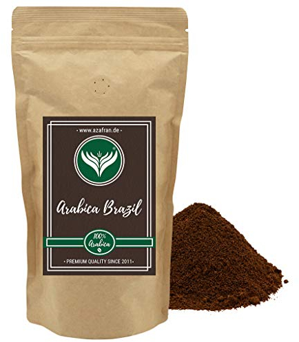 Azafran Kaffeebohnen gemahlen/Kaffee Pulver 100% Arabica aus Brasilien mild 500g