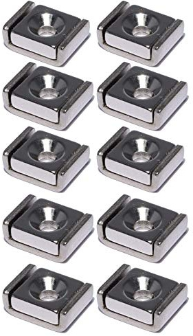 [10 Stück] Neodym Magnete mit Loch - Magnetleiste Bohrung Senkung - 10mm - 1 Senkbohrung M3-5Kg Starker Magnet - Flachleiste - Topfmagnet Rechteckig - Quader zum Festschrauben