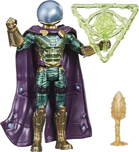 Spider-Man Marvel Mystery Web Gear Mysterio Actionfigur mit 1 Mystery Web Gear Armor Zubehör und 1 Charakter-Zubehör, 15 cm