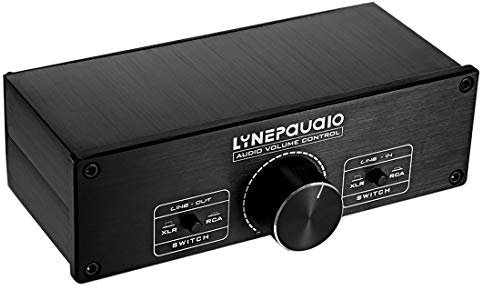 MDYH HJZ AYTH-LINEPAUDIO A967 Full-balanced Passive PreAmp Active Speaker Two-channel Volume Controller(Black) (Color : Black)