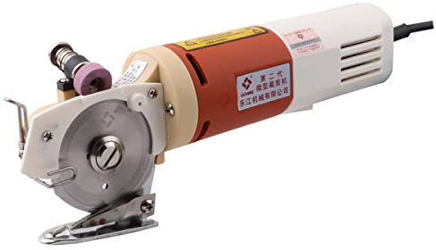 scosao Elektrische Rundmesser Industrieller Stoffschneider, Elektrischer Rotationsschneider Stoffschneidemaschine Akkuschere Stoffschere 0.86 inch Maximale Schnittdicke, für Stoff Leder Teppich Karton