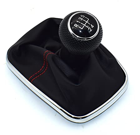 Schaltknaufkopf Schaltkopf Für VW 1999–2004, Für Golf 4 IV MK4, Für GTI R32, Für Bora, Für Jetta MT, 12 Mm, 5/6-Gang, Auto, Schaltknauf, Hebel, Schaltmanschette (Size : 5 speed style 4)