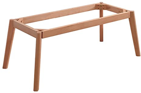 Tischbeine Massivholz Tischgestell Möbelfüße aus Buche Rechteck Tischkufen für Schreibtisch Esstisch Couchtisch Beistelltisch,45 cm Hoch,mit Schraubens Und Leise Gummipads (83*43cm(33*17in))