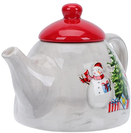 Albero di Natale decorativo Teiera in ceramica di Natale Teiera di Natale Teiera di Natale Bollitore per l'acqua Brocca per le forniture di festa di Natale Tazza di Babbo Natale/682