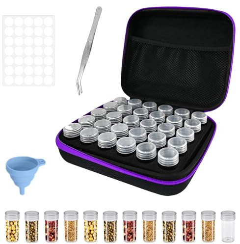 HOMURY Scatola riutilizzabile per oggetti e seme, adesivi per etichette, imbuto, pinzette, per semi di fiori e ortaggi