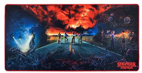 Konix Stranger Things Gaming-Mauspad XXL 90 x 46 cm - rutschfeste Mikrofaser-Oberfläche - Gummi