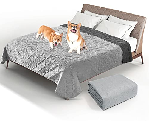 PICK FOR LIFE Wasserresistente Hundedecke,157x208cm waschbare Decke für große und kleine Hunde, Schutz für Bett, Sofa, Auto – beidseitig verwendbar
