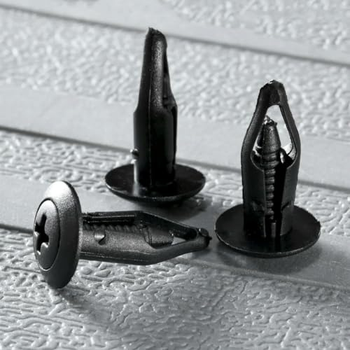 50 pezzi automatici Fermi per parafango paraurti con foro da 6,3 mm Clip di fissaggio per rivetti a vite in plastica Clip per pannello di rivestimento della portiera dell'auto