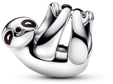 PANDORA Moments Hängendes Faultier Charm aus Sterling Silber, Kompatibel Moments Armbändern, 793331C01