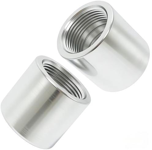 Closmos Stainless Steel Coupling High Pressure Heavy Duty 3/8 NPT Female x 3/8 NPT Female Coupler Forged Pipe Fitting, Class 3000 (Pack of 2)