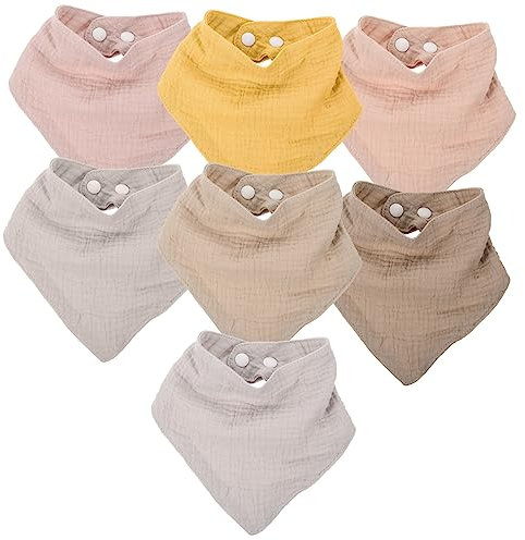 ifundom 7stücke Kleine Wiederverwendbare Baumwoll-senior-essen-schutzlätzchen Verstellbare Unisex-esslätzchen Für Winzige Bedürfnisse Praktische Pflege-abendessen-becher-stopper