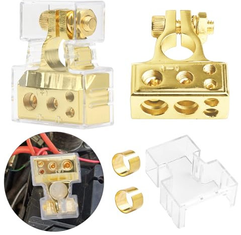 HENGBIRD 2 morsetti per batteria pesanti da 12 V, morsetti per batteria per auto, 12 V, morsetti per batteria in lega di zinco, morsetti per batteria da 12 V, morsetti per batteria per auto (coppia di