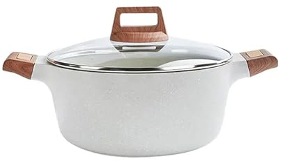 Sartén antiadherente con revestimiento de granito con tapa, olla grande y cacerola, utensilios de cocina para todas las estufas