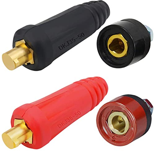 EATBALE WIG Schweißkabel Panel Stecker und Buchse DKJ35-50 DKZ35-50 315Amp Schnellmontage für Schweißkabel Euro Stecker 4 Stück