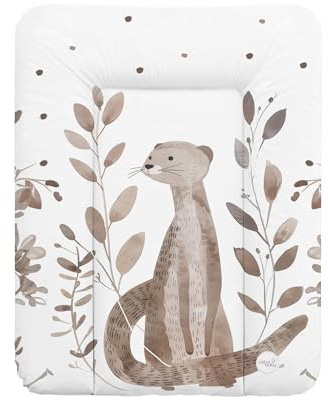Ceba Baby® weiche Wickelauflage 50x70 cm - Baby Wickelunterlage - Wickeltischauflage für Junge und Mädchen - Wasserdicht, abwaschbar - OEKO-TEX® Standard 100 - Made in EU - Schlauer Otter