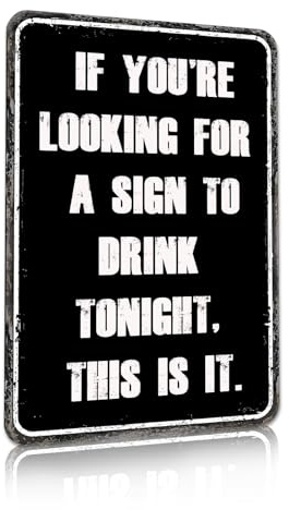 Funny Vintage Bar Decor Man Cave Accessories Sign For Home Bar Wall Decor 12x8 In (2504)