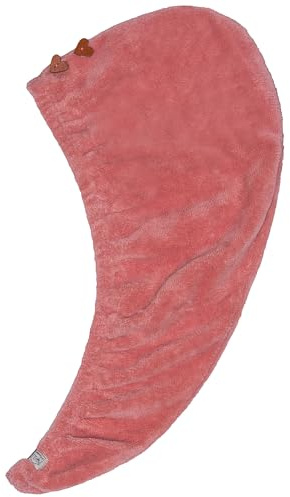 Serviette Turban Cheveux en éponge Bambou Terracotta- éponge Bambou Ultra-Douce- certifiée Oeko-TEX- absorbante- Innovante et Ultra Pratique