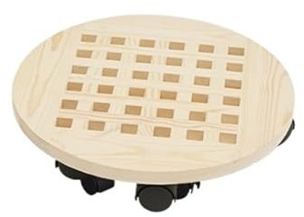 WUTIANBAO Pflanzenroller Rollbrett Runder Pflanzenwagen Mit Abnehmbaren Und Feststellbaren Rädern for Den Innen- Und Außenbereich Pflanzenroller für Pflanzen(Beige,50cm)