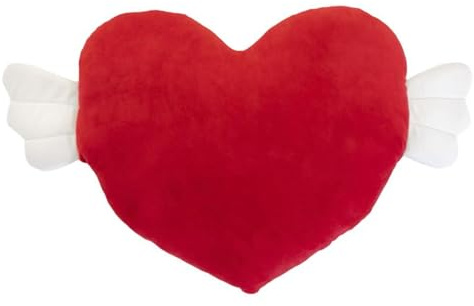 ROCKING GIFTS Coussin cœur ailes décoratif chambre d'enfant Doux Polyester 60 x 30 cm