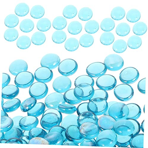 ibasenice 1bolsa Perlas De Vidrio Ignífugas para Fogatas Macadán De Vidrio para Pecera y Decoraciones Paisajísticas De Rocas De para y Fogatas