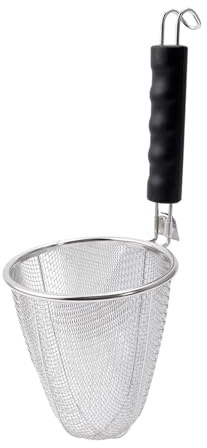 JISADER Mesh Pasta Basket Stainless Steel Lining Pasta Freak Pasta Cooker for Pasta, Multi, Triangular cone