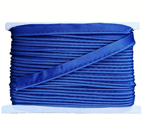 1.2cmx18m Polyester Piping Cord Trim Piping Bias Tape Lip Cord Blue Binding Piped Trim for Sewing Clothing Trimming