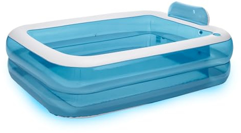 Schwimmbecken Pool 530 L 202x151x46/60 cm Planschbecken Kinderpool Blau Neu
