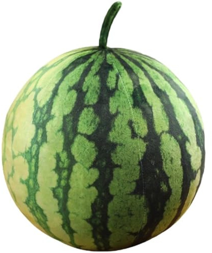 Luxylei Almohada De Sandía De Peluche, Almohada con Forma De Fruta, Cojín De Sandía, Cojín De Fruta Rellena, Juguete para Abrazar, Almohada Decorativa, Decoración del Hogar
