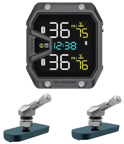 Aboiled di controllo della pressione degli pneumatici per moto, IP65, impermeabile, con 2 sensori interni